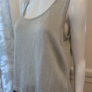 St. John  Vintage Shimmering Silver Tank Top S size